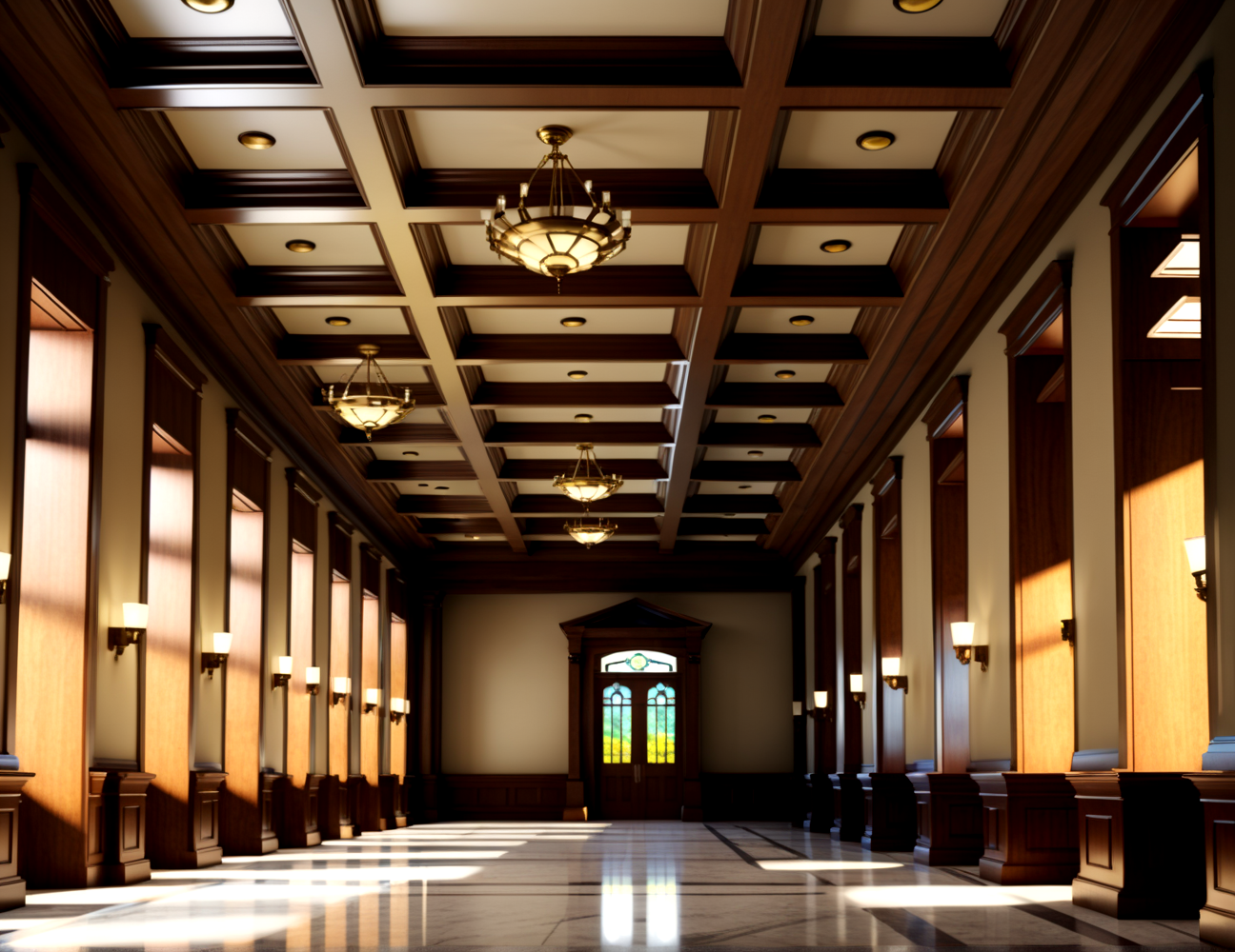 score_9, score_8_up, score_7_up,
<lora:Authoritarian_Interior_(Architecture)_(SDXL)_(AD):0.8> Authoritarian Interior, interior design, architecture, limestone, marble, wood, plaster, coffered ceiling, central corridor, school, highschool, university, classroom, lecture hall, 
8K, In'ei, chiaroscuro, volumetric lighting, perfect depth of field shot, 8K CGI render, beautiful, subsurface scattering, photographic realism, asymmetric viewpoint, off center perspective, art by Thomas Kinkade, 
BREAK zPDXL, zPDXLxxx,  <lora:wowifierXL:0.2> art by mooncryptowow <lora:sdxl_lightning_8step_lora:0.4> <lora:detailed_notrigger:0.5>