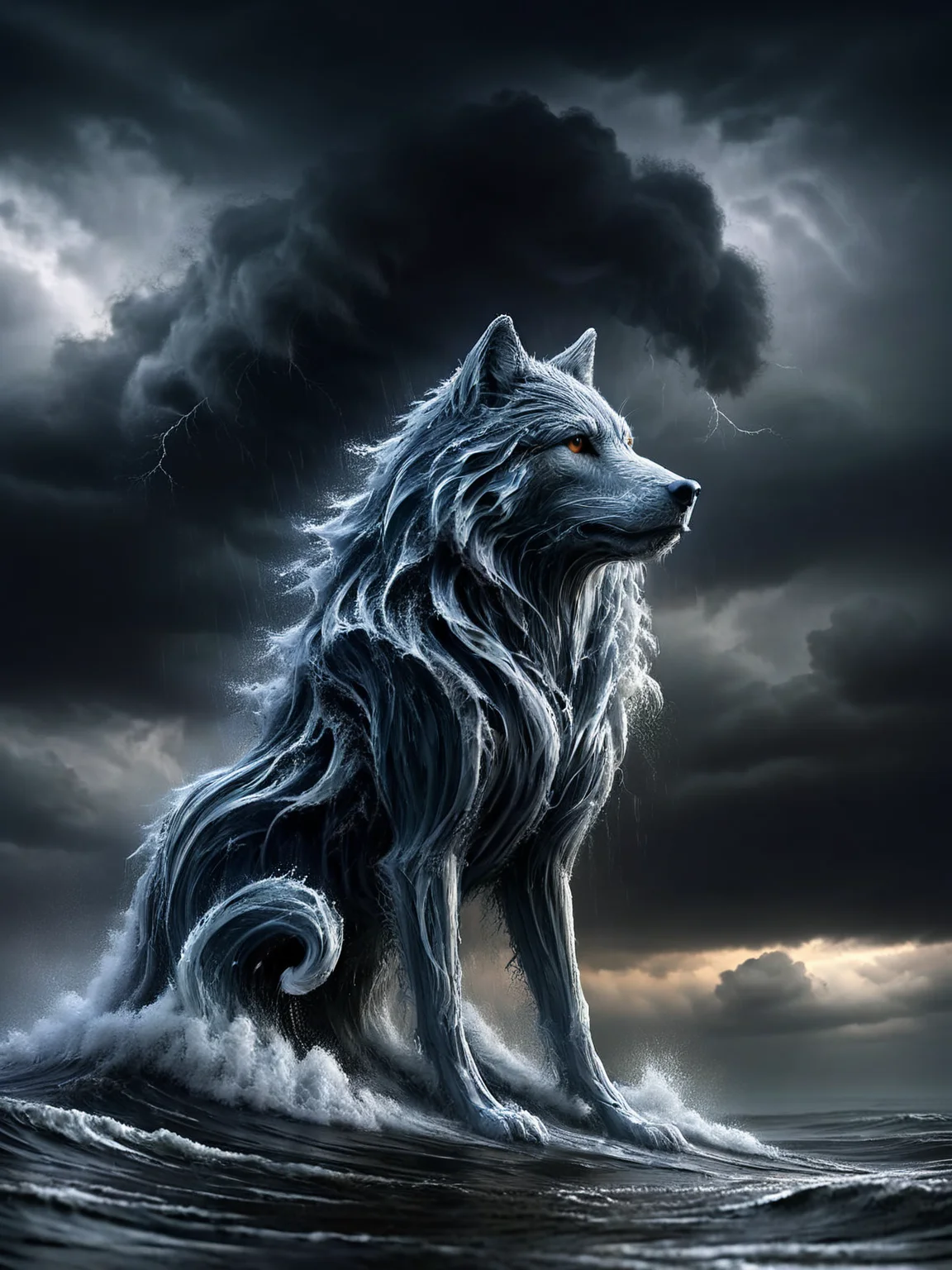 An ais-wvs wolf under a stormy sky <lora:ais-wvs-sdxl:1>