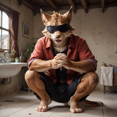 (((Barefoot furry character, full body, cinematic setting, furry male, plantigrade)))
The toll of the warning bell
My boots sink in bullet shells
I have become (((an outlaw)))
Nightmare of the damned
The hangman left the scaffold
I took him out, still blindfold
I made this place (((a ghost town)))
Painted the lanes red
I'll find you
I'll hunt you down
I'll be your final nightmare
I am (((the gunman)))
I bring salvation on this day
Here comes the gunman
You know that (((vengeance))) is my name
BREAK, intricate details, highly detailed, extreme detail, octane render, fine art, best quality, highres, (detailed face:1.5), ((full_body)), UHD, (((perfect hands))), low light, anime