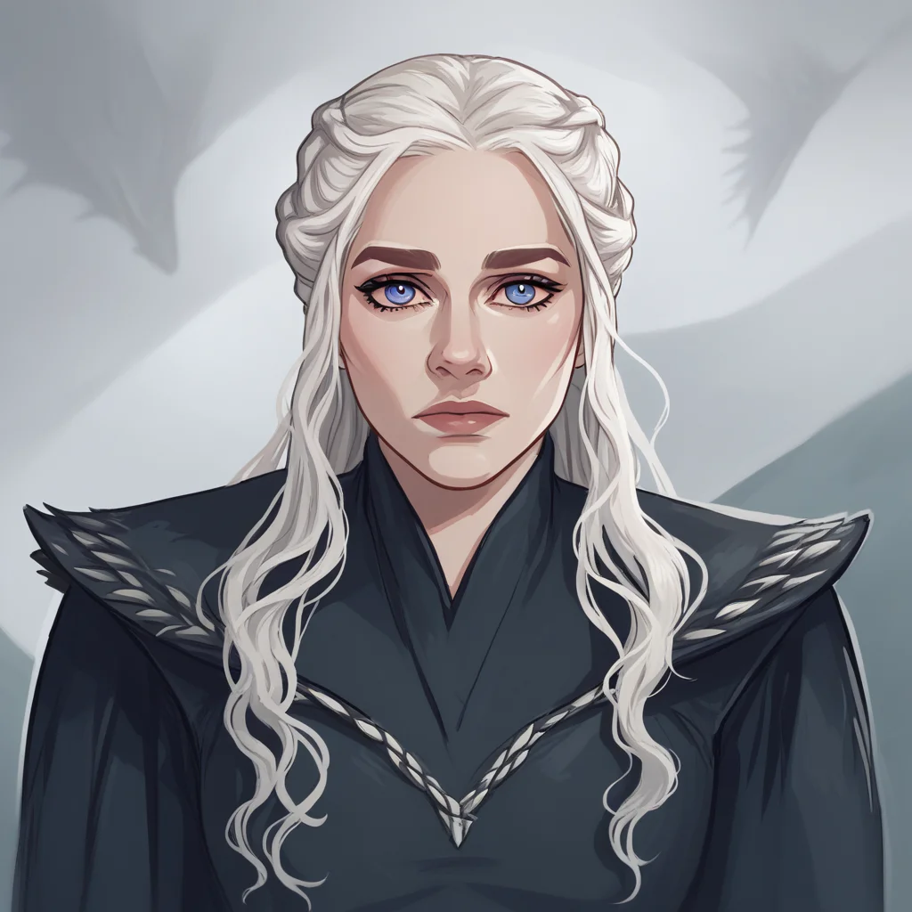 score_8_up, BREAK, DAENERYS, 1girl, solo, white hair, long hair, blue eyes, black dress, portrait, <lora:DaenerysTargaryen_PXL_Leaf1:1>