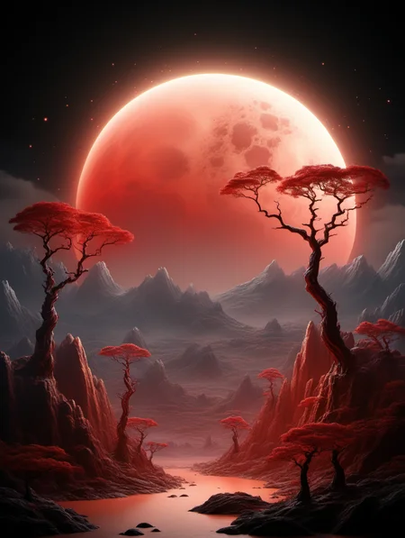 BJ_Full_Moon,outdoors,sky,tree,no_humans,night,moon,scenery,full_moon,mountain,red_moon,
photo,8k,intricate,highly detailed,majestic,digital photography,(masterpiece, sidelighting, finely detailed beautiful eyes:1.2),hdr,realistic,high definition,
<lora:Full_Moon(7560):0.7>,