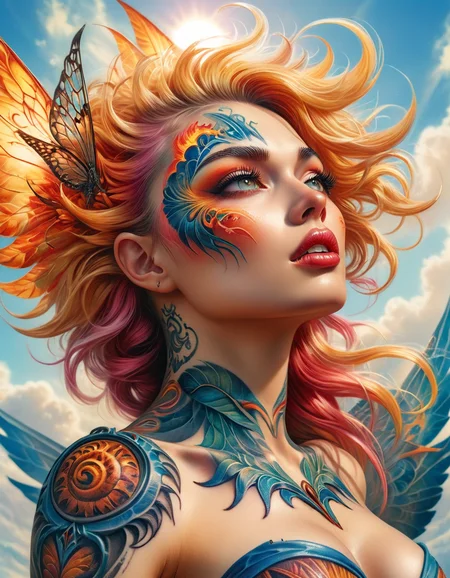 designed by Lois van Baarle, Karol Bak, close up of a Aggressive (ral-rlstcttoo:1.1) , background, Sun in the sky, soft focus, Cel shading, Fairy-Tale, Fast Shutter Speed, Nikon d3300, atmospheric perspective, Velvia, emotional, digital art, <lora:ral-rlstcttoo:0.85>, beautiful detailed supreme quality color intricate, imposing, epic atmosphere, stunning, dynamic cinematic color, flowing