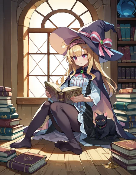 score_9, score_8_up, score_7_up, source_anime, detailed,
1girl, nobeta \(main\), witch, phillys \(cat\),
indoors, full body, book, black cat,
<lora:char_nobeta-pony-rls:1>