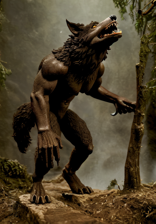 <lora:Werewolf:0.8>, Werewolf, howling, (masterpiece, best quality, absurdres, detailed, ultra-detailed:1.3), (highly detailed, high quality:1.3)