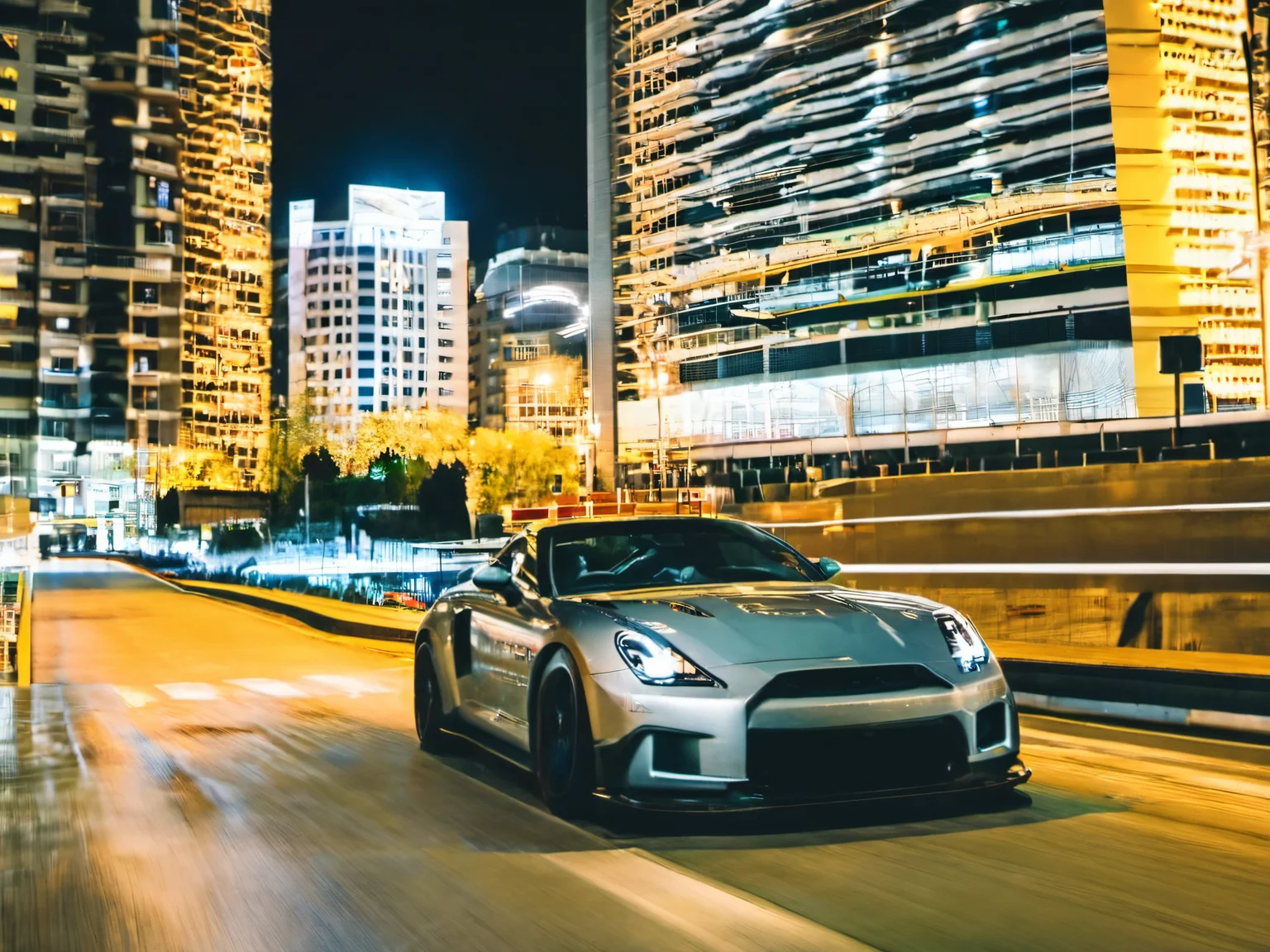 RAW photo, <lora:skyscaper:1>,metroplex,scenery,cityscape,city street,wind,sports car,., 8k uhd, dslr, soft lighting, high quality, film grain, Fujifilm XT3
