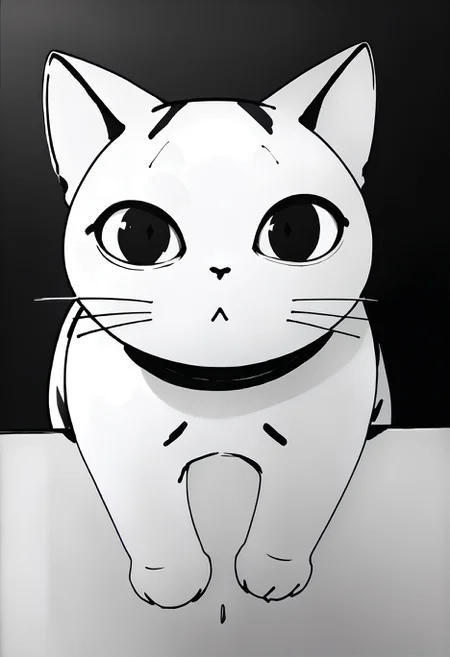 monochrome,
ChiYamada, cat, black eyes, no humans, desk, dark background,
score_9,score_8_up,score_7_up,
<lora:Potat_dark_ink_v1_monochrome-RS24:1> <lora:ChamChiYamadaPonyXL:1>