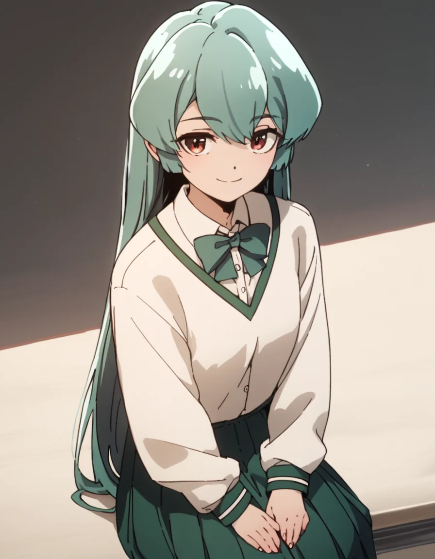 score_9, score_8_up, score_7_up, score_6_up, score_5_up, score_4_up, source_anime, Sayo, solo , school uniform, sitting, smile