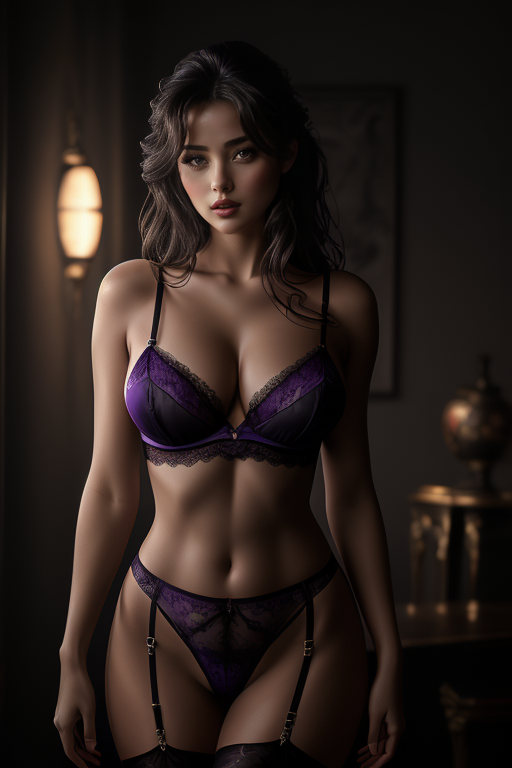 <lora:BellaRagazza:1>bellissima <lora:MaisonClose:1>xintimo, masterpiece, best quality, realistic,lingerie, masterpiece, best quality, realistic, lingerie, masterpiece, best quality, realistic,lingerie, a woman in a purple lingerie posing for a picture, bathed in dramatic studio lighting, dark theme
