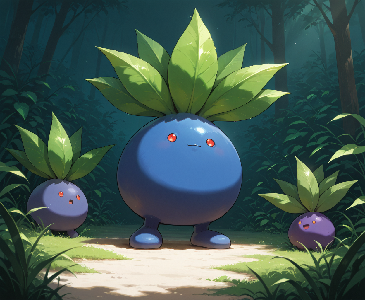 PonyScores7, source_anime,
BREAK (Hesitant), (karst landscape), (standing), looking at viewer,  <lora:OddishPokedexPDXL:0.8> zzOddish, full body, red eyes, grass, blueberry, pokemon, oddish, leaf, no humans, pokemon (creature), multiple oddish,
BREAK <lora:xl_more_art-full_v1:0.2>, <lora:aesthetic_anime_v1s:0.2>, <lora:EpicF4nta5yXL:0.2>, <lora:detailxl:0.2> detailxl, <lora:Fant5yP0ny:0.2>, best quality, amazing quality, best aesthetic, absurdres, illustration, Volumetric_Lighting, ultra-detailed, very aesthetic, intricate details, 8k, masterpiece, best_quality 
BREAK (Dutch Angle (from the side) view Extreme Distance shot) 
BREAK <lora:Complicated fantasy portrait - XL Pony V2.0:0.4>, <lora:HDA_Detailer:0.2>,