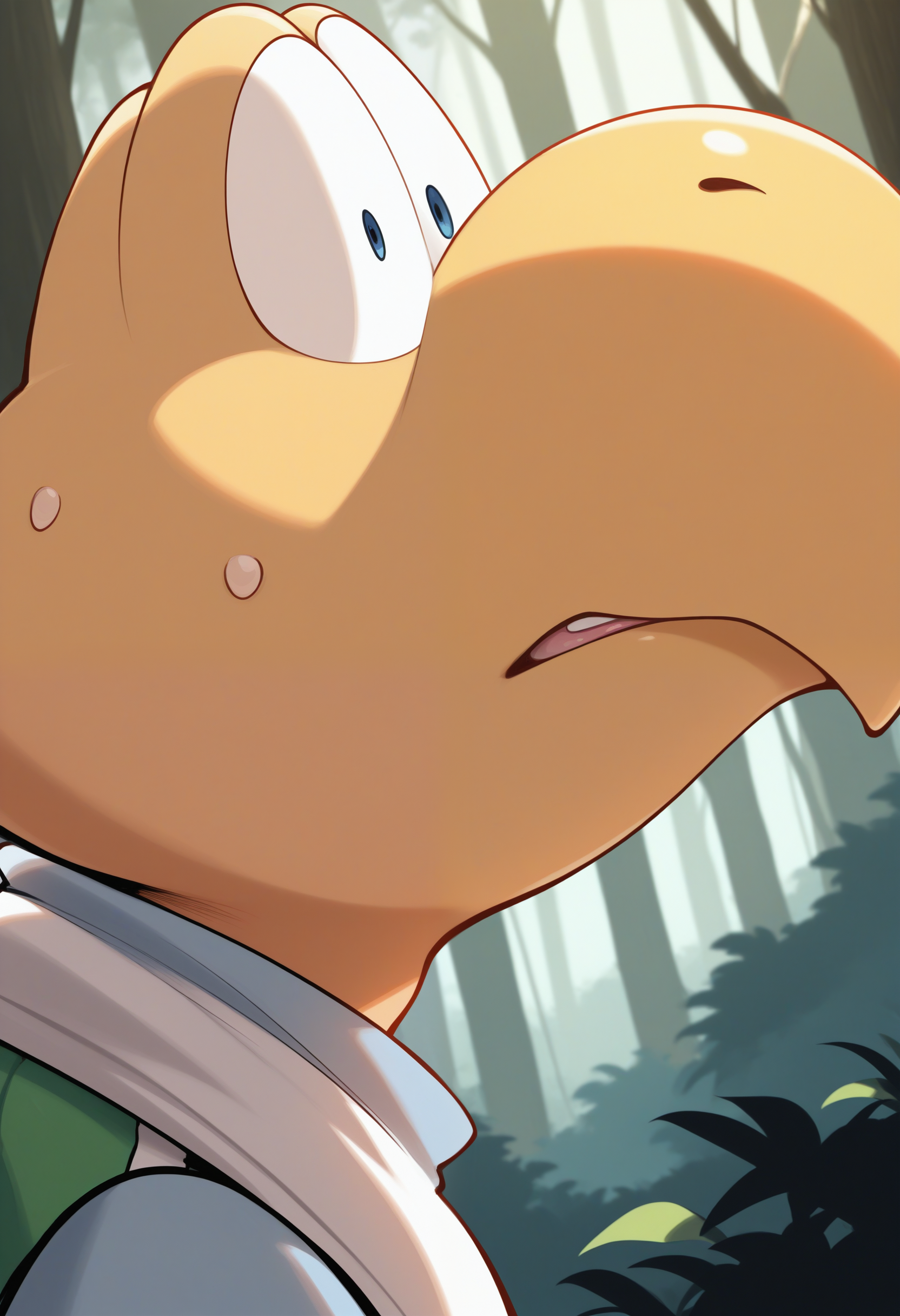 masterpiece,best quality, amazing quality, 1boy, solo, k00ps, koopa troopa, nervous, close up, side angle, surprised,
forest,