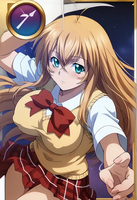 <lora:SonsakuhakufuPony_V01:1> sonsakuhakufupony, long hair, blonde hair, aqua eyes, hair between eyes, antenna hair, large breasts, sexy, glamor, school uniform, red bowtie, yellow sweater vest, red skirt, plaid skirt, <lora:flat_sdxl:-0.2> <lora:Fixhands_anime_bdsqlsz_V1:1>,,,,,,,,,,,,anime coloring, anime screencap, 1girl,Solo ,, anime,PUFFY nipple,huge breasts,,,official art, Uncensored ,Unedited ,,,,,,, ,,,,,,,