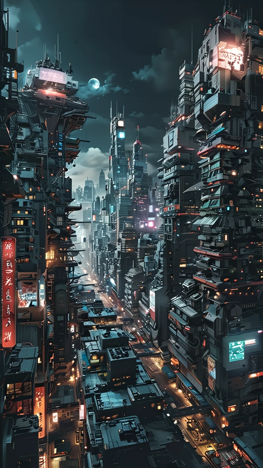 giant scifi megacity, endless horizon,Kyotopunk,dark themed, night <lora:EnvyGreeblesXL01:0.2> <lora:EnvyKyotopunkXL01:0.42> <lora:add-detail-xl:1>