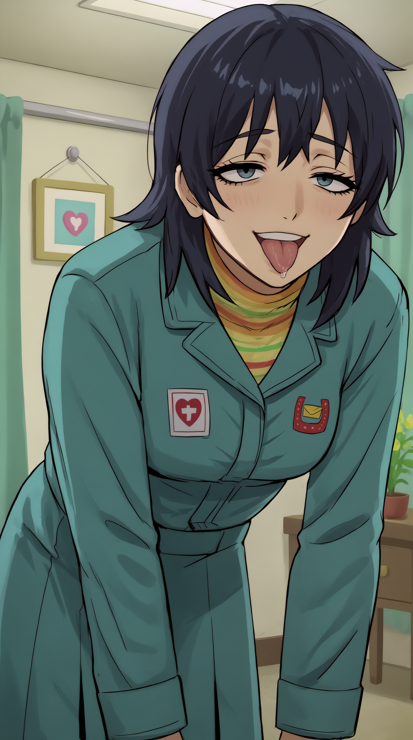 score_9, score_8_up, score_7_up,anime_source, source_anime, best background, detailed background, anime screencap, 4k, upscaled,  Anya, Main Outfit, solo, smile, bent over, horny, naughty face, tongue out, saliva, indoors, room,   <lora:JN_Anya_Pony:0.8>