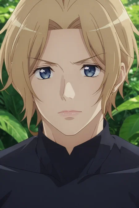 score_9, score_8_up, score_7_up, source_anime, rating_safe, , anime screencap, , official style, , , 1boy, solo, male focus, <lora:keith_claes_pony:0.84>, keith_claes, blonde hair, blue eyes, short hair, bangs, , gorilla costume, <lora:sdxl_lightning_8step_lora:1>