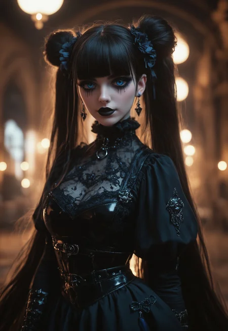 masterpiece, best quality, highly detailed, score_9, score_8_up, score_7_up, Expressiveh,
1girl, gothicstyle, (fully clothed), very long hair, gothic body armor, goth accessories, goth makeup, beautiful eyes, bright colors, high contrast, vivid lighting, rating_safe, BREAK, sapphire blue eyes,
<lora:Dynamic Poses:1>
<lora:detailed_notrigger:1>
(((full clothed))),