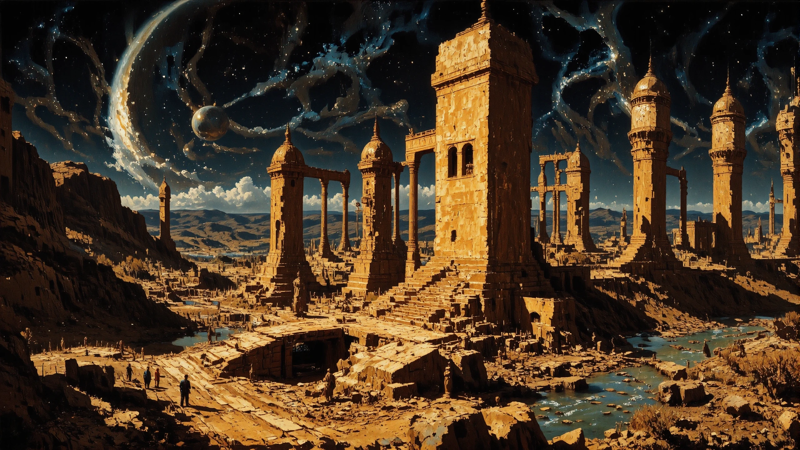 (ruins) beautiful surreal space landscape, woman, intricate, very detailed, multilayer paint style, colorful, <lora:Hand v2:1> <lora:Anti-Blur:1> <lora:Insane Detail Slider:0.5>   <lora:Flux.1_Turbo_Detailer:0.6> <lora:flux-photo-transparent_Alpha_1.0:0.8> <lora:flux.1_lora_flyway_Epic-detail_v2:1> <lora:Painterly01b_CE_FLUX_AIT:0.8> pntrlyCE_style, <lora:VividlySurreal:0.8> <lora:PsykeV1:0.6>