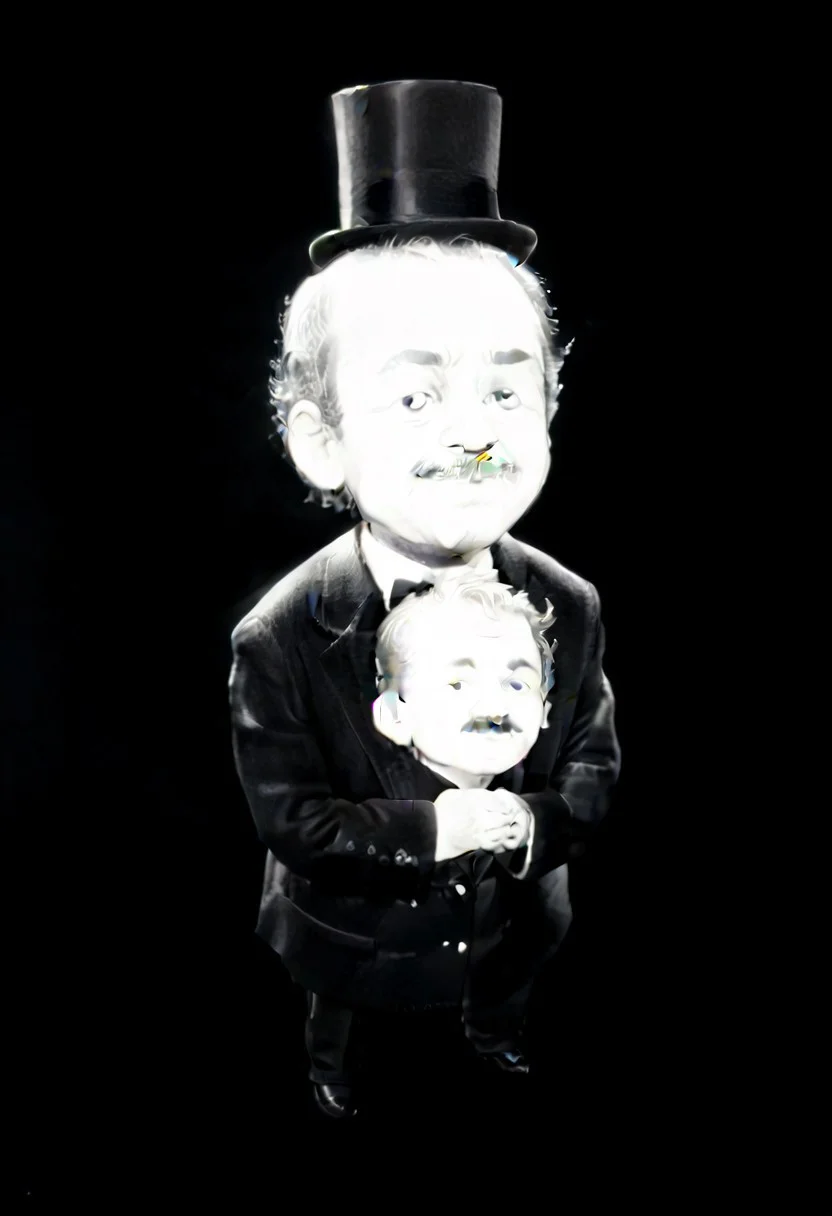 ((((((black and white,eyestalks)))))),((small man with mustache, top hat, kenbis, chibi, chibi, male only, male, male chibi, monocle, art deco, thick mustache, comically large mustache, handlebar mustache, tiny, multiple men, shrunk, microxl, some little guys, high angle, from above)), bwMovies, realistic, photo, vintage photo, ((very small man, small man, a small man, a man who is small, a small man)), an unapologetically small human male, black and white, smiling, very happy, euphoric, ecstatic, wonderful small men, large smile, huge smile