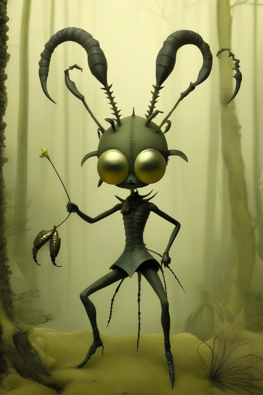 <lora:Ray Caesar Style:1>Ray Caesar Style - scorpion in forest