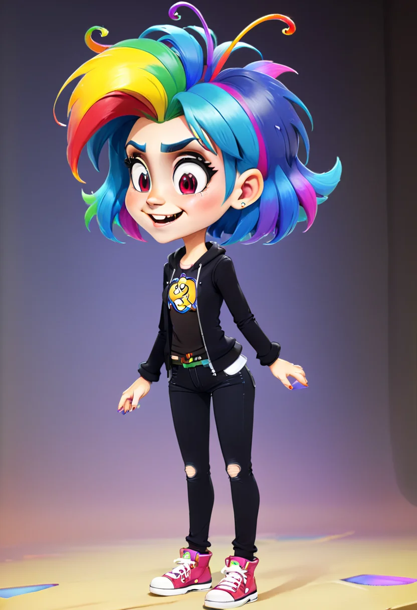 <lora:InfiniteTina:.6> A 24-year-old InfiniteTina bug creature with rainbow hair