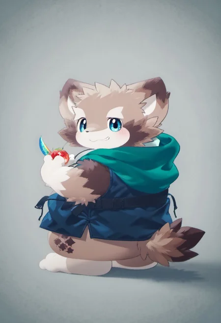 score_9, score_8_up, score_7_up, ((((sdgs4by zuppu11)))), feresuto (furry), 1boy, furry, solo, zPDXL3, blushing, from behind