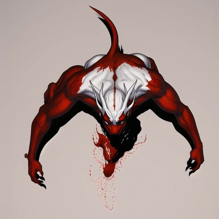 dndtoken, a red demon, ((white background)) <lora:dndtoken_v101:0.85>