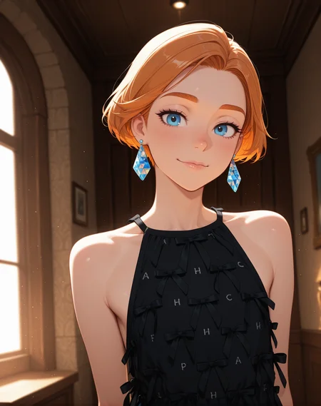 1boy, Rapunzel\(Movie\) style, (Pixar\(movies\):1.15), masterpiece,best quality,amazing quality, volumetric light, newest, Perfect detailed face, solo, Professional illustration composition,
an illustration of an extra skinny femboy, tomboy Trap, Trans girl, shag haircut, short hair, ginger hair, redhead, flat chest, long_body, thin, (mature, 40yo:1.2), Til blue eyes,
<lora:Chanel_2023_LBD_Little_Black_Dress:0.8> Black Dress, ribbon pattern, letter pattern, earrings, bracelets, rings, upper body,
BREAK Masterpiece, best quality, amazing quality, HDR, 4K, volumetric light, newest, Perfect detailed face, Pixar\(movies\), Disney Princess,