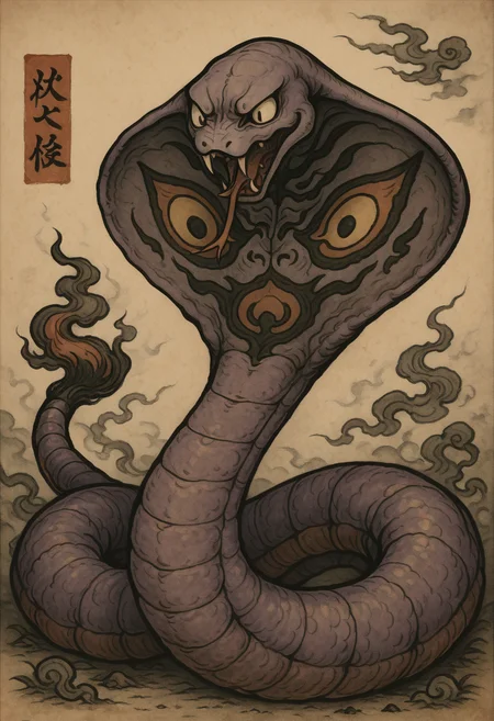 masterpiece, best quality,     y0k4i, smoke, Arbok,   <lora:YokaiPokedex_IXL:1.0>,