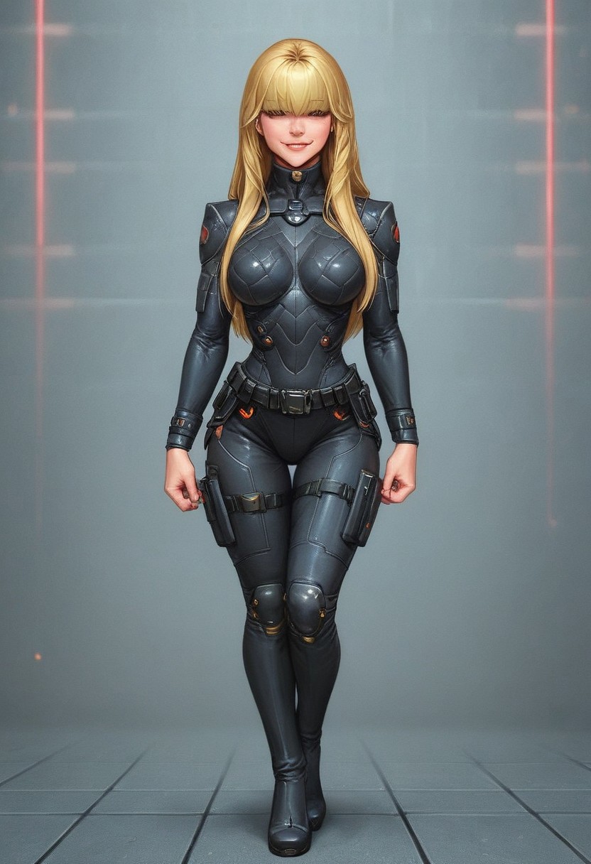 1girl, ((front view))), looking at viewer, highly detailed, from front, 1girl, skinny, looking at viewer, masterpiece, best quality,
raw, extremely detailed, hyperrealism, photo, perfect anatomy, <lora:grewishka_alita_pxl:1> source_photo, source_real, robot, cyborg, android, solo, looking at viewer, 1girl, full body, ((special force camo armor)), high heels, neon_lights, dynamic pose, pistols in hands
BREAK
fang smile, looking at viewer, dynamic pose
BREAK 
long hair, ((red, green and blonde highlighting hair)), hair over eyes, front bangs, big hair, dynamic pose
BREAK 
best quality, depth of field, bokeh, (((full clothed))), ((special force camo armor)),
BREAK
((((holdind big futurisitc gun in hands)))), (big futuristic pistol in hands:1.3), sc-fi soldier, dynamic pose, military camo armor
BREAK 
(((((rooftop, night city, neon lights))))) score_9, score_8_up, score_7_up, score_6_up, source_cartoon, rating_explicit, Expressiveh, (((((full body))))), dynamic pose