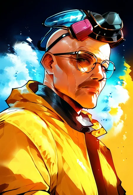 score_9, score_8_up, score_7_up
, masterpiece, beautiful, upper body,
yellow hazmat suit,pink chemical safety googgles, upper body,walteruwaito,Middle-aged man, bald, Glasses, power pose, cold look,bear, lab indoor,