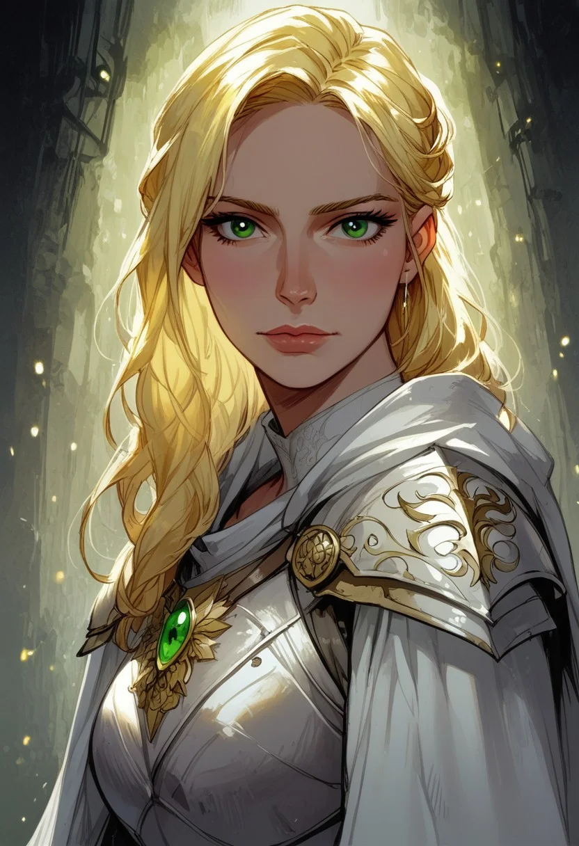 score_9, score_8_up, score_7_up, BREAK, 1woman portrait, dramatic lights ((human, mage, wizzard, soreceress, green eyes, blonde hair, white robe, white toga, white armor, armor))
<lora:Fant5yP0ny:0.6> <lora:fantasy_world_pony:0.9>
<lora:Cherry-Gig:0.55>