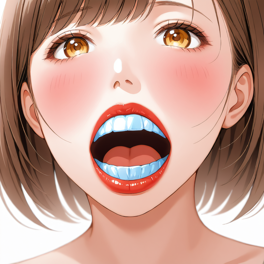 W-Oo mouth, woman <lora:Everly_Heights_Talk_Mouth_Pony_XL:1> , lower face