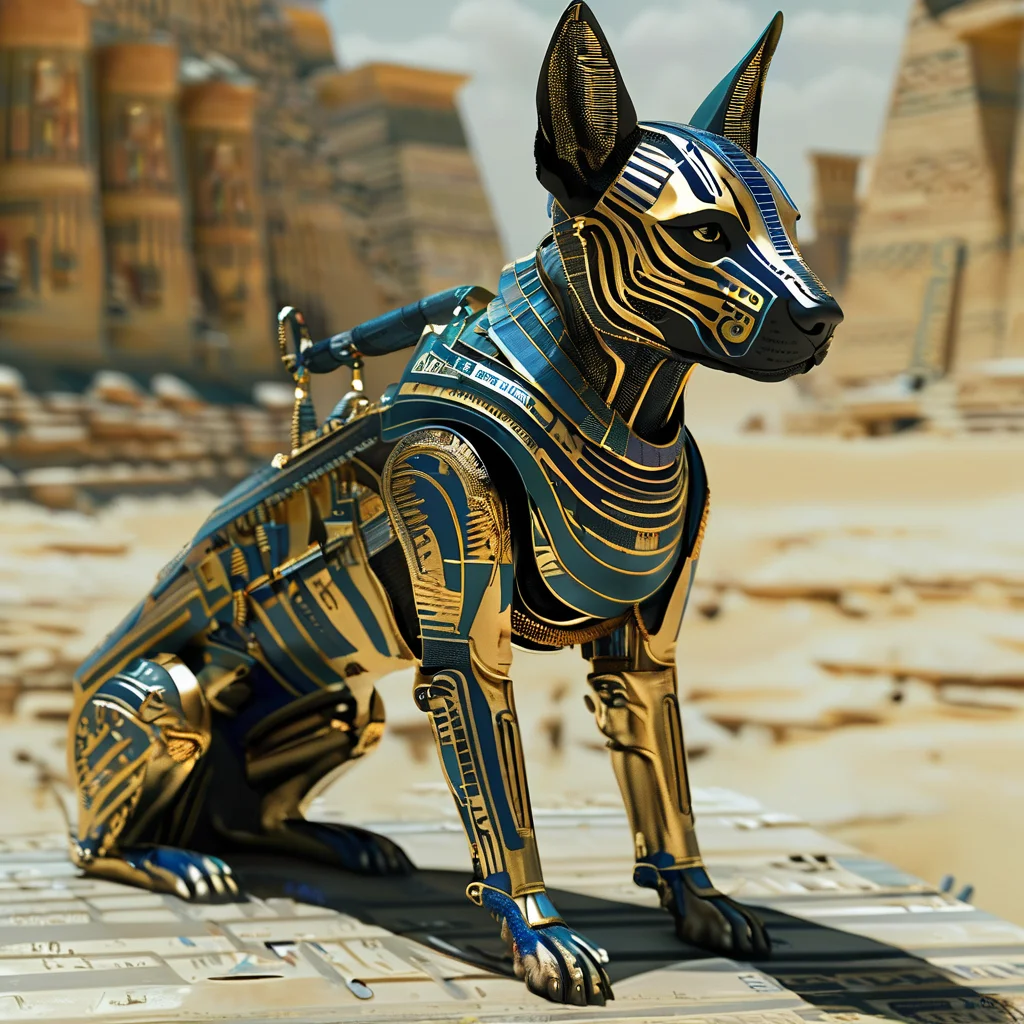 pharaotech cyber military dog cerber<lora:pharaotech:1>