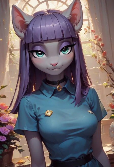score_9, score_8_up, score_7_up, 1girl, anthro Maud Pie, cute, adorable, slim, highly detailed, intricate, zzCitronCAT
