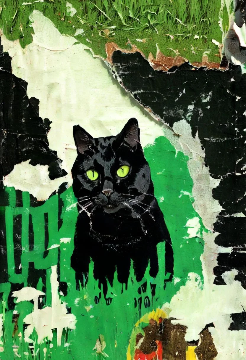 fantástico brilhante dinâmico ovo osso ovo osso, Black cat, bang pow, with the words haulin grass, smokin ass !