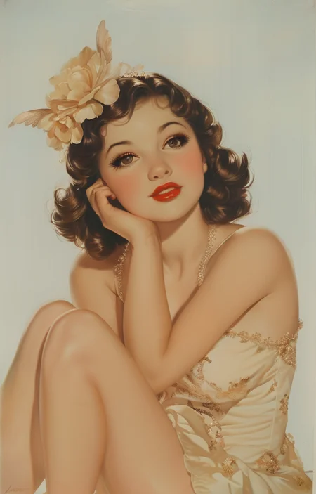masterpiece,best quality,<lora:tbh208-sdxl:0.9>,illustration,style of Alberto Vargas portrait of idolmaster cinderella girls,