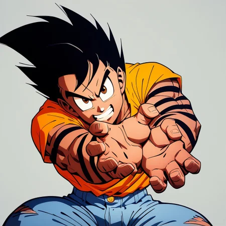 score_9, score_8_up, score_7_up
, masterpiece, beautiful,1 male, upper view, Kamehameha-Trow,outstrecthed arms, claw gesture, elenamics, black hair, brown eyes,gren shirt, jeans, pov, nude, fat,1boy, no humans, eyelashes, nermal, grey fur, black eyes,striped fur, animal ears