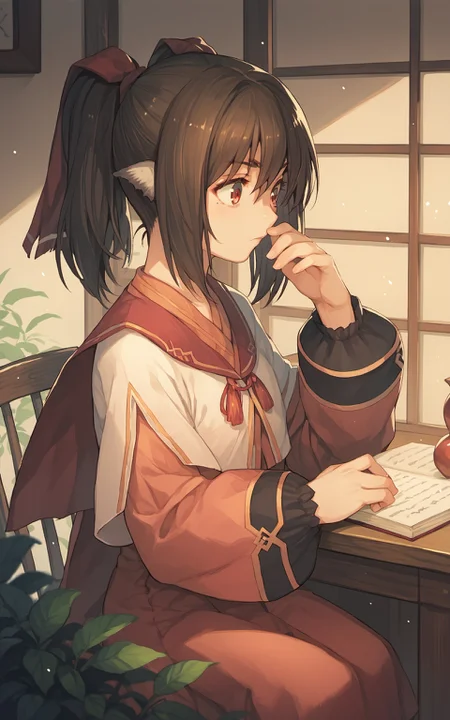 score_9,score_8_up,score_7_up,score_6_up,score_5_up,score_4_up,source_anime,1girl,<lora:Nekoneutawarerumono_pony:0.8>,nekone \(utawarerumono\),nekone_formal,utawarerumono: itsuwari no kamen,jitome,