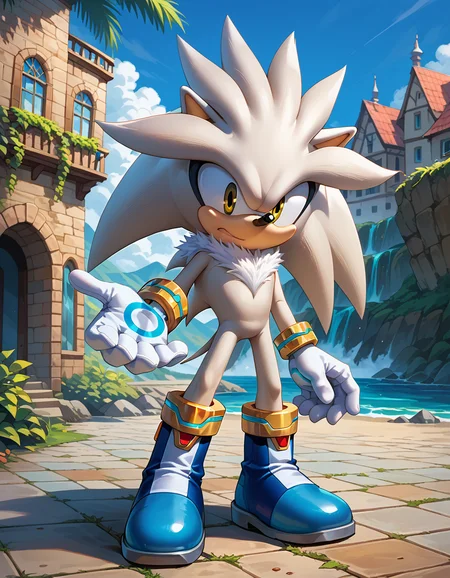 score_9, score_8up,  <lora:Si:1> furry male, solo, animal ears, yellow eyes, animal nose, body fur, fur trim, white gloves, bracelet, tail, boots, white fur,
