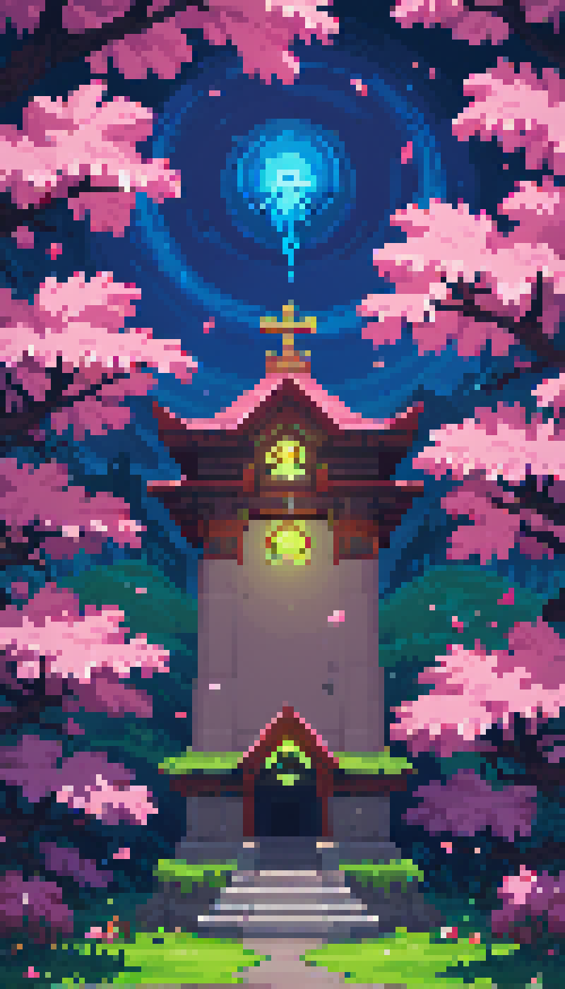 score_9, score_8_up, score_7_up, PDXL,  <lora:TestV1:1>, pixel art, hyperlight, hyper light drifter, floating islands, cherry trees, temple, glowing runes, dead giant creature, night, night sky