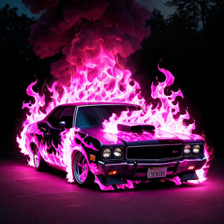 ,onfire,car,pink flames,
 <lora:multi-colored_flames-xl-6:0.8>