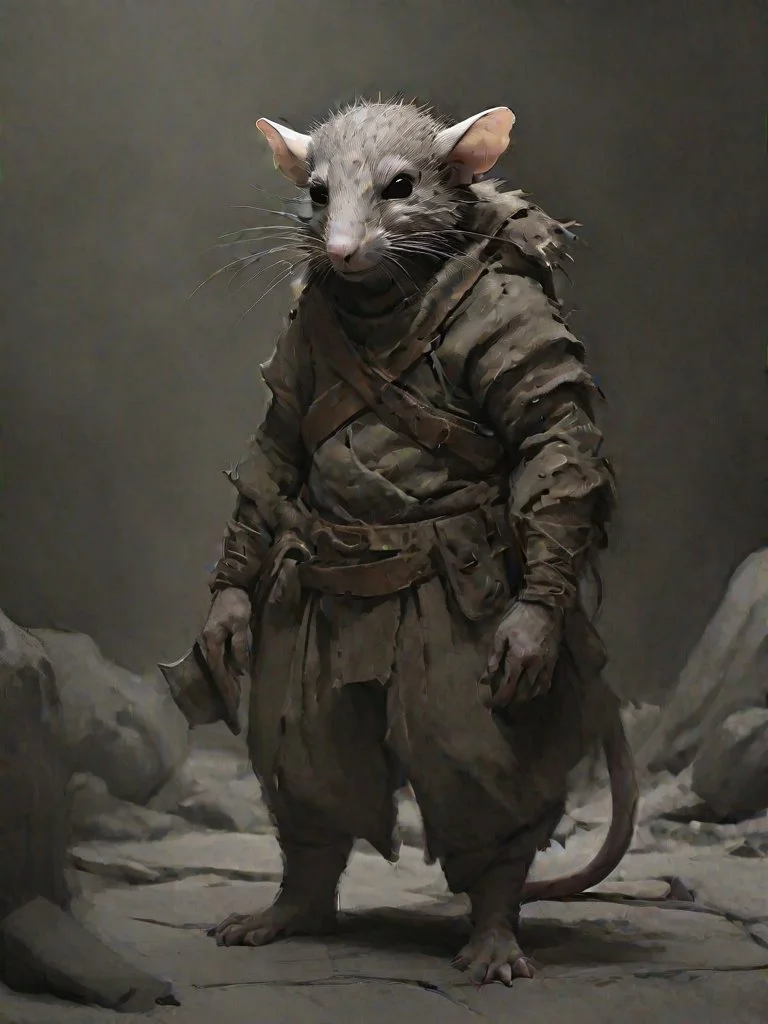 1boy, <lora:Charasilhouette-V1-000004:1.0> charasil style <lora:RPGRatFolkXL:0.6>, RPGRatFolk, rat, rogue, dangerous, deciduous,fantasy, explorer, full body, silhouette, sketch, <lora:offset_0.2:0.8> <lora:RPGOrcXL:0.3> RPGOrc , dark background, simple background, hdr, chara design, concept