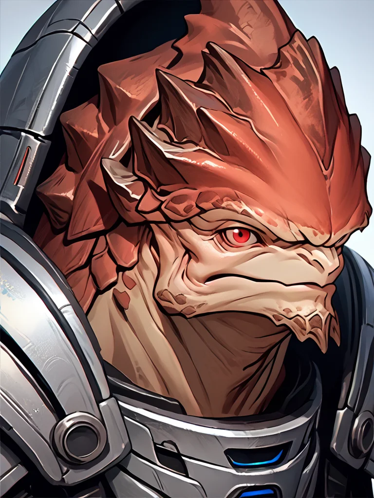 score_7_up, score_8_up, score_9, masterpiece, perfect face, high quality, source_anime, (1boy, solo,) <lora:Krogan_-_Mass_Effect:1>krogan, armor, alien, red eyes