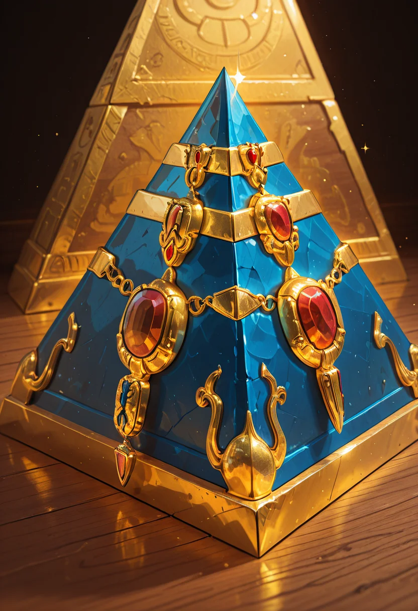 masterpiece, best quality, zz3gypt, blue pyramid, red gem, <lora:EgyptianIconsIXL_v1:1.0>,