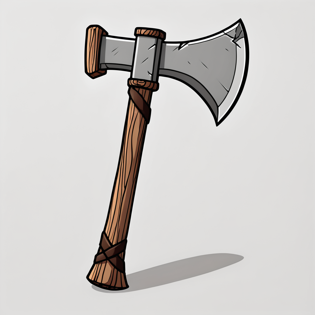 a axe,
white background, simple background, detailed anime style,game icon, 
<lora:anime_game_icon:1>