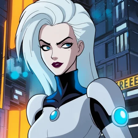 anime artwork of <lora:Mr. Freeze:1.2>
Mr. Freeze a frozen ice cold woman with a messy hair and a white shirt In Gotham City, anime style, key visual, vibrant, studio anime, highly detailed