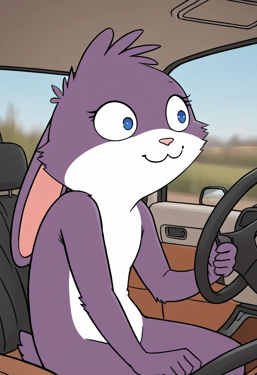score_9, score_8_up, score_8, <lora:Amy_Bedfellows_for_PonyXL:0.8> furry female, 1girl, 4my, blue eyes, animal ears, driving,