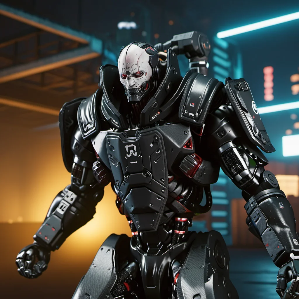 AdamSmasher1024, a robot, full body, fighting pose, cyberpunk background, highly detailed, photography, ultra sharp, film, bokeh, professional, 64k <lora:AdamSmasher1024-000375:0.7>