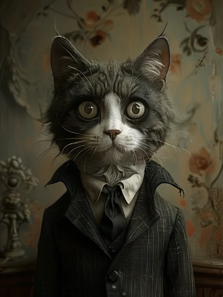 masterpiece,best quality,<lora:tbh118-sdxl:1>,portrait OF CAT,illustration,style of Anton Semenov,