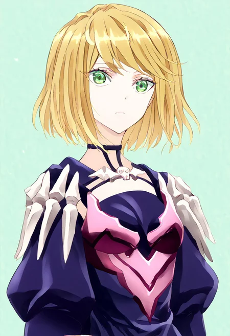 score_9, score_8_up, score_7_up, score_6_up, score_5_up, score_4_up, source_anime, 1girl, solo,
Desumi_Shinigami, blonde hair, green eyes, short hair, dress,
masterpiece, best quality, very aesthetic, absurdres,