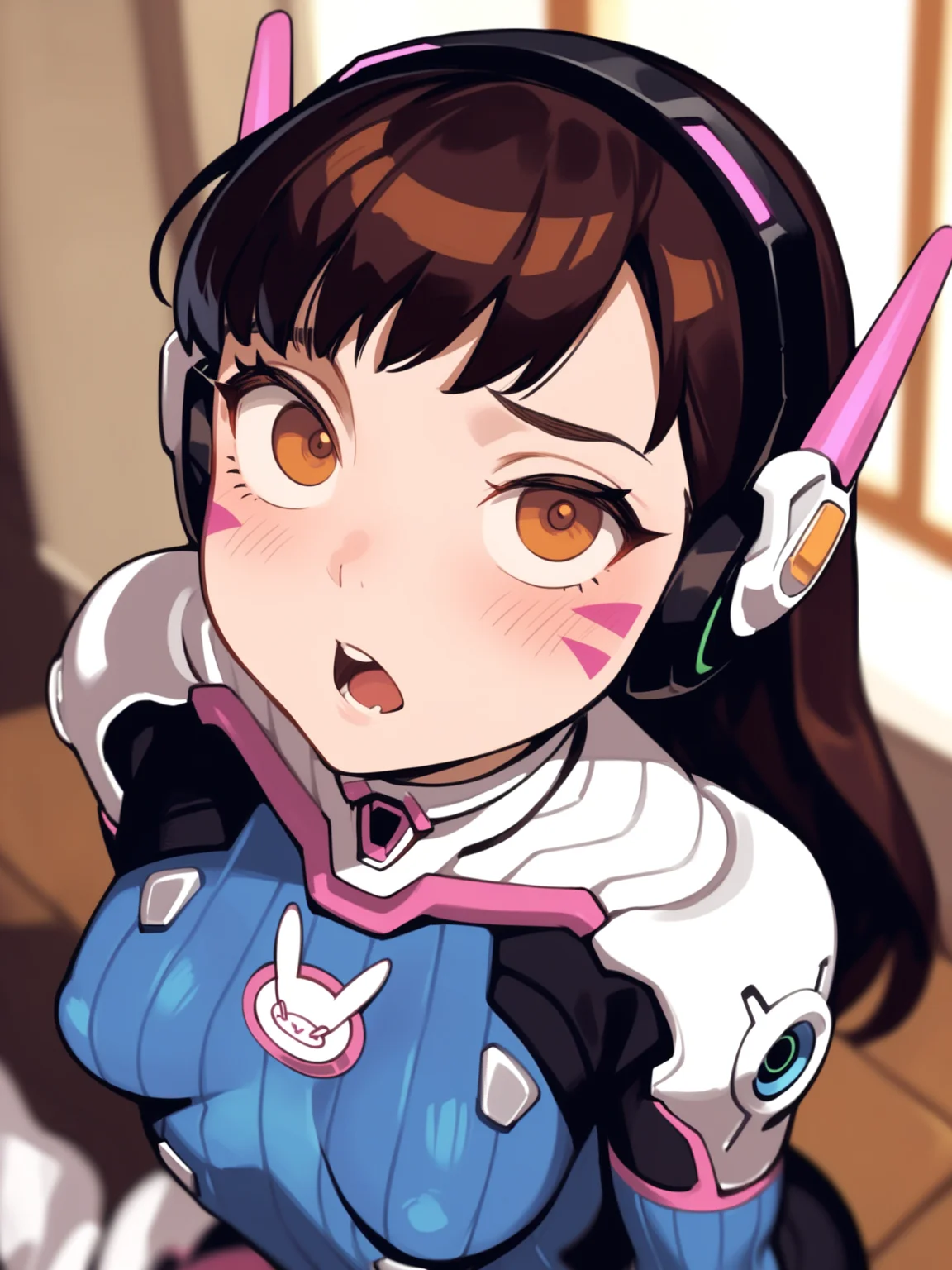 <lora:happy_tentacle-irdva-v0.1-000010:0.9>, ht_irdva, (small breasts:1.1), headphones , embarassed, indoors, (close-up:0.7), 1girl, (petite:1.2), solo focus, (looking at viewer:1.1), , (depth of field:0.8), from above, score_9, score_8_up, score_7_up, score_6_up, score_5_up, score_4_up